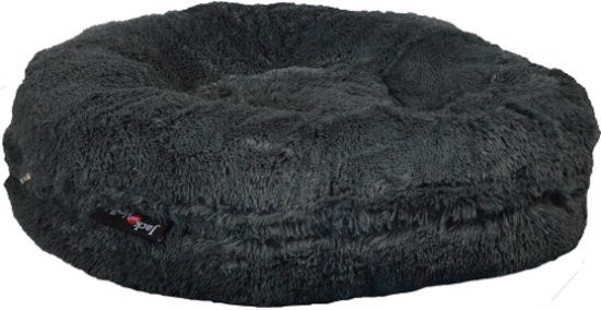 Jack and Vanilla Long Plush Donut Hondenkussen - 70 cm - Grijs
