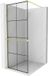 Mexen Kioto+ paroi de douche avec étagère Walk-in 70 x 200, grille noire, or brossé