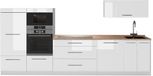Vicco Complete keukeneenheid Fame-Line, Wit Hoogglans/Wit, 340 cm, WB Eik