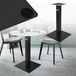 Table structure, steel, black, 43x43 cm, 72 cm height