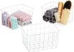 Relaxdays Metalen Draadmanden Set - Wit - 3 Stuks