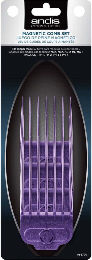 Andis Single Magnetic Comb Set Large - 4pcs - #66320