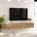 en.casa meuble TV Lapinlahti 180x31,5x29,5cm couleur bois