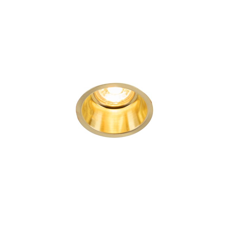 QAZQA Dept - Inbouwspot - 1 lichts - Ø 87 mm - Goud/messing