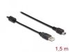 Delock Cable USB 2.0 Type-A male > USB 2.0 Mini-B male 1.5 m black