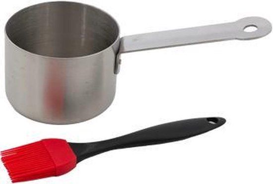 Barbecook RVS Sauspan met Borstel - 2.5L - Zilver