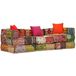 vidaXL Modulaire Poef, Driezits, Stof, Patchwork
