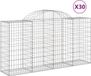 vidaXL Gabions 30 pieces curved 200x50x100/120 cm iron
