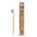 Gingia brosse à dents enfant en bambou, 2+ ans, souple, bleu-vert, 1 pièce