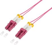 LogiLink Glasvezel Patchkabel LC-Duplex OM4 0,5m Roze