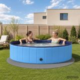 Piscine Tapis de sol 16 pièces Ø 235 cm Rond EVA Mousse Gris