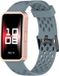 Strap-it Siliconen Air bandje - Geschikt voor Huawei Band 8 / 9 / 10 (Grijsblauw)
