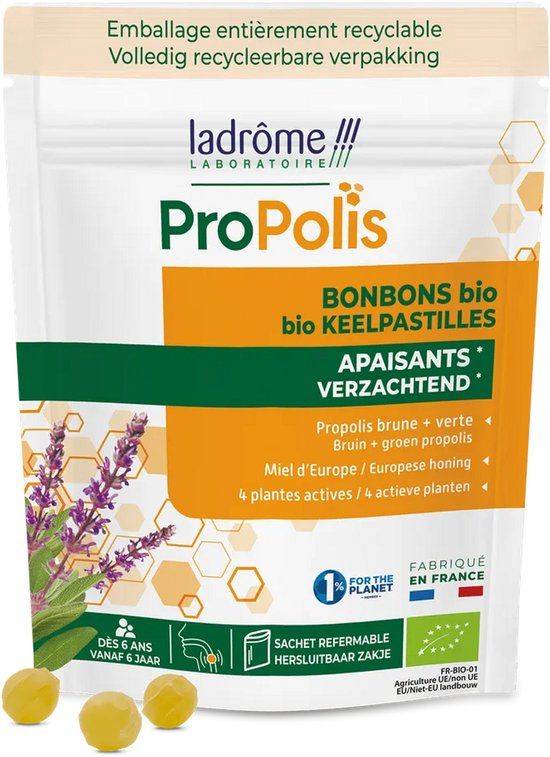 Ladrôme Propolis Keelpastilles Bio 50GR