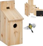 Relaxdays Nestkastje bouwpakket - Hout - Lichtbruin - 17 x 11.5 x 29.5 cm