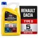 Holts HAFR0004B Liquide de refroidissement antigel pour Renault Dacia Type D avec bec verseur 10 ans longue durée de vie de 480 000 km, protection jusqu'à -25 °C, jaune, 5 litres