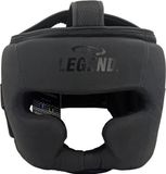 Legend Hoofdbeschermer Leder PRO Mat Zwart XL