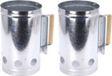 Benson 2x stuks démarreur de charbon de bois pour barbecue - 27 x 17 cm - démarreur rapide pour barbecue