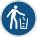 ARBOwinkel.nl Gebruik de vuilnisbak gebods- Ø 200 mm - Sticker