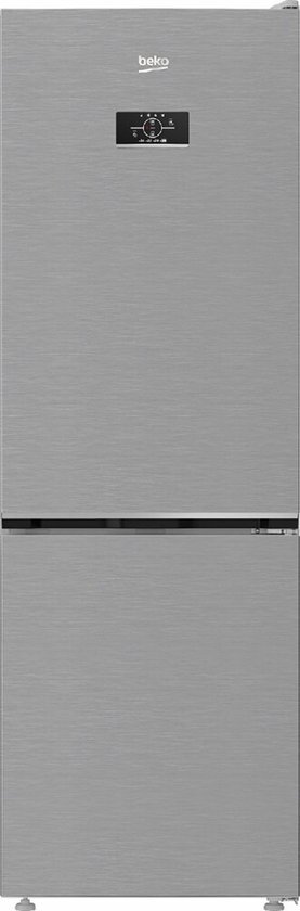 BEKO - B3RCNA344HXB - koelkast Combi 1,80 cm, E-Klasse, Total NF, display-touch, metaallook, AeroFlow, harvestfresh