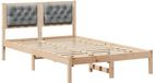 vidaXL Bedframe Lichtgrijs Massief Grenenhout 135 x 190 cm