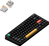 NuPhy Halo75 V2 IO Serie, clavier de jeu mécanique, Bluetooth/2.4GHz/USB-C - QWERTY (États-Unis), noir obsidienne / rose blush