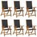 VidaXL Tuinstoel Terras Acaciahout, Stof/Weefsel