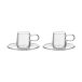 Kosta Boda Viva tasse à expresso et soucoupe, 8 cl, transparent, 2 pièces