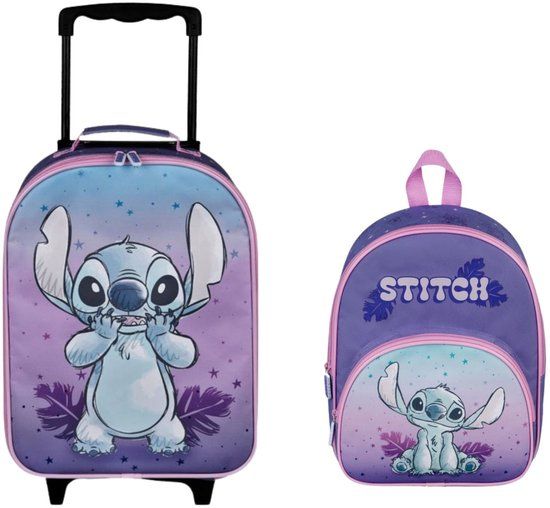 Undercover Lilo & Stitch reisset; trolley en rugzak