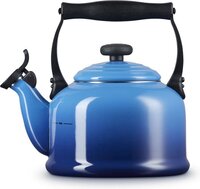 Le Creuset Fluitketel Tradition Azure 2.1 Liter - Blauw - RVS