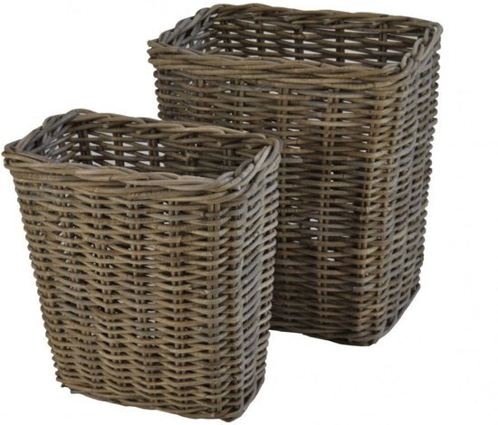 Migo Styling Plantenmanden-Vensterbankmand-Hoog-38cm-Rotan-Riet