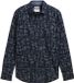 Tom Tailor Slim fit overhemd met stretch navy irregular design