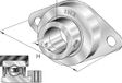 INA Flenslagerblok plaatstaal - RCSMF25-XL