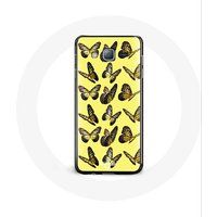 Maniacase Etui voor Samsung Galaxy A3 Vlinders Gele Achtergrond