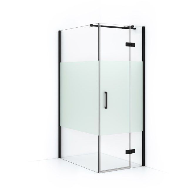 Maxaro Douchecabine Diamond 120x80cm 8mm Helder Veiligheidsglas Mat Zwart