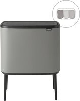Brabantia Bo Touch Bin Afvalemmer - 3 x 11 liter - Mineral Concrete Grey