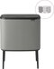 Brabantia Bo Touch Bin Afvalemmer - 3 x 11 liter - Mineral Concrete Grey