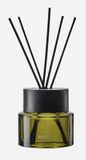 Meraki Home Reed Aroma Diffuser Green Fragrance Bottle Lemon, Lavender, Patchouli, Geranium, Eucalyptus 7 cm Height 80 mm