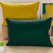 PETTI Artigiani Italiani - Paar Kussenslopen van Microvezel 50 x 30 cm, Sofa, Set van 2 Kussenhoezen, Dubbelzijdige Kussensloop in Smaragdgroen en Okergeel