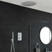 Hudson Reed Kit de douche thermostatique encastré avec pommeau plafond Ø40cm et douchette - Design minimaliste rond