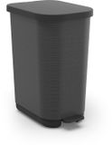 Rotho Orbe pedaalemmer - prullenbak 40L - BPA vrij - Carbon Grafix