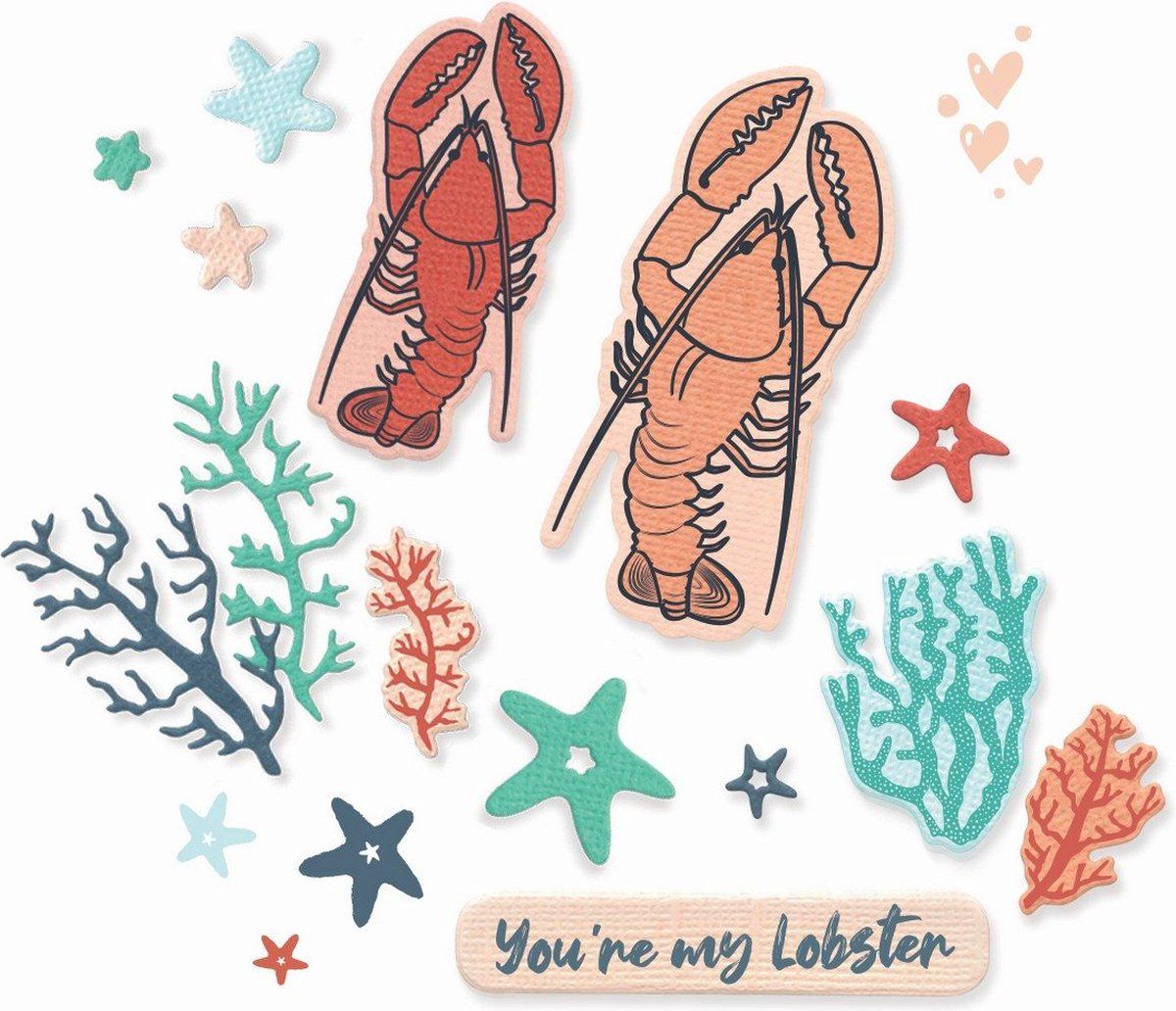 Sizzix Framelits Die Set 14PK met 10PK Stamps You're my Lobster