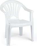Plasticforte Stoeltjes voor kinderen - 4x - wit - 50 cm - voor binnen en buiten - kunststof