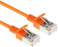 ACT Oranje 0,25 meter LSZH U/FTP CAT6A datacenter slimline patchkabel snagless met RJ45 connectoren