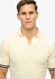 Superdry Polo en maille à manches courtes et texturé - Hommes - Classic Cream - Taille M