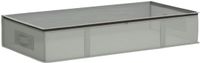vidaXL Opbergdoos met transparant bovenraam, grijs, 100 x 50 x 18 cm