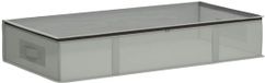 vidaXL Opbergdoos met transparant bovenraam, grijs, 100 x 50 x 18 cm