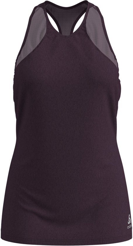 ODLO Bl Top V-Neck Singlet Lou Mesh Sporttop Dames - Plum perfect