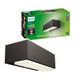 Philips Stratosphere LED Buitenwandlamp, 9W, 1000 lm, 2700K Warmwit Licht, IP44 Weerbestendig, Verticaal licht, Ingebouwde LED, Aluminium, Antraciet Grijs, 2-pack
