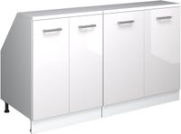 Vicco R-Line Keukenkast voor schuine wand – 140 cm Set van 2 kastrompen 60 cm diepte Wit Hoogglans