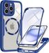 Techsuit Hoesje geschikt voor Apple iPhone 14 Pro - ColorVerse 360 Case met Screenprotector - Geschikt voor MagSafe - Blauw